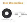 50pcs Black M8 Flat Washers(OD=24mm, 2mm Thickness) Grade 8 Carbon
