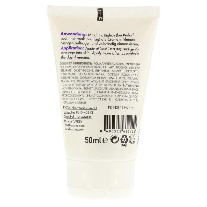 Bioxsine Aqua-Soft Handcreme, feuchtigkeitsspendend, mit Seidenprotein, Vitamine E, ohne Alkohol,