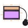 Solar Charging Automatic Dimming Welding Facemask Head-mounted Large View LCD