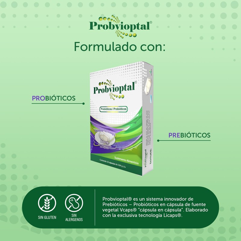 Probvioptal Probióticos y Prebióticos 15 cápsulas