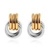 Chunky Gold Earrings for Women Geometric Knot Stud Earring Dainty