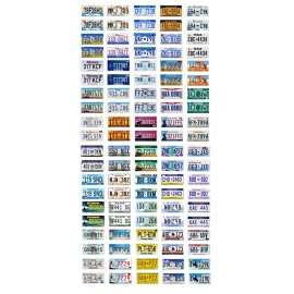 Three Inches Under 1/18 scale model car assorted USA 2000 license plates state tags 1:18