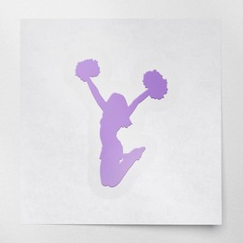Decal Stickers of Cheer Cheerleader Silhouette (Lavender Purple) (Set of 2) Premium Waterproof Vinyl Decal Stickers for Laptop Phone Accessory Helmet Car Window Mug Tuber - BICVER10j2664LA