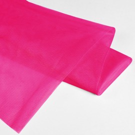 vveiiye Hot Pink Soft Mesh Fabric 54 Inch by 3 Yards, No Stretch Sheer Mesh Netting, Tulle Gauze Fabric for Wedding Dress Prom Gown Corset Base Dance Costume Crafts