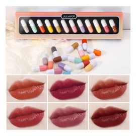 P Set De Pintalabios Mini Cápsula De 12 Colores