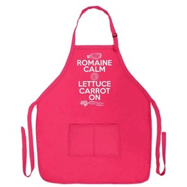 Romaine Calm Lettuce Carrot On Funny Apron for Kitchen Cooking Two Pocket Apron for Women and Men Heliconia