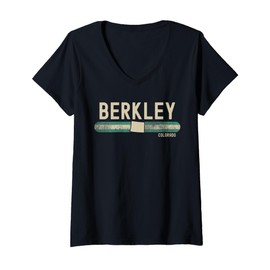 Womens Berkley CO | Colorado | Travel & 80s Style V-Neck T-Shirt