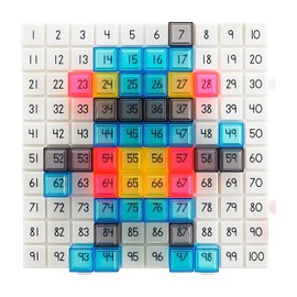 edxeducation Pattern Activity Set - STEAM Toy for Ages 5+ - Number Board - 150 Color Cubes - 16 Activities - Creative Designs, Numbers, Counting