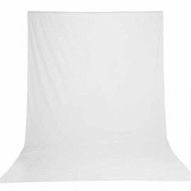 5X7ft Solid White Chromakey Photography Backdrop Video Studio White Portrait Background for Photo Studio Prop（only 1x Background）