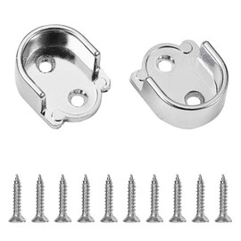 INCREWAY Rod Support, 2 Pack 25mm(1") Dia. Zinc Alloy Rod Socket Closet Pole Sockets Flange Set with Screws Rod End Support Bracket