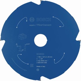 Bosch Professional 1 x Expert for Fibre Cement Circular Saw Blade (Fibre Cement, Saw Blade Diameter 190 x 30 x 1.8 mm, 4 Teeth, Cordless Circular Saw Accessories)