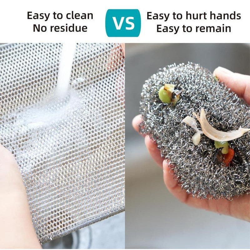 20pcs Double Layer Wire Washing Cloth, Multipurpose Non Scratch Wire