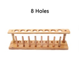 TopHomer 8 Holes Test Tube Stand Wood 2.1cm Hole Dia Lab Equipment Stand Test Tube Rack
