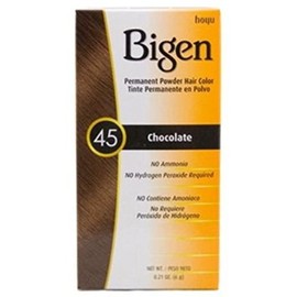 Bigen Permanent Powder Hair Color 45 Chocolate 1 ea (Pack of 8)