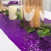 ShinyBeauty Sequin Table Runner with Tassel 12inx108in Purple, Dining Table