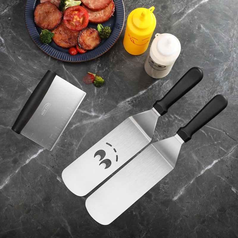 New Star Foodservice 1029161 Juego de espátulas para barbacoa de