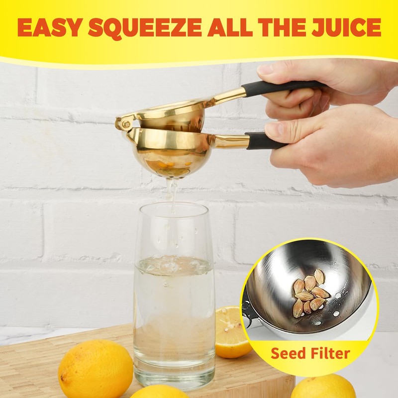 SHIKORI Lemon Squeezer, Large Heavy Duty Handhelp Juicer for Lemon,