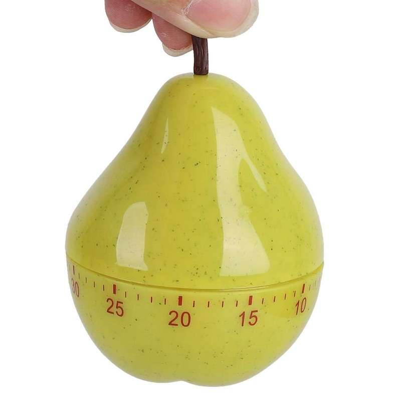 Cartoon Kitchen Timer, Pear Shape, Manual Mechanical Timer, Kitchen Timer,