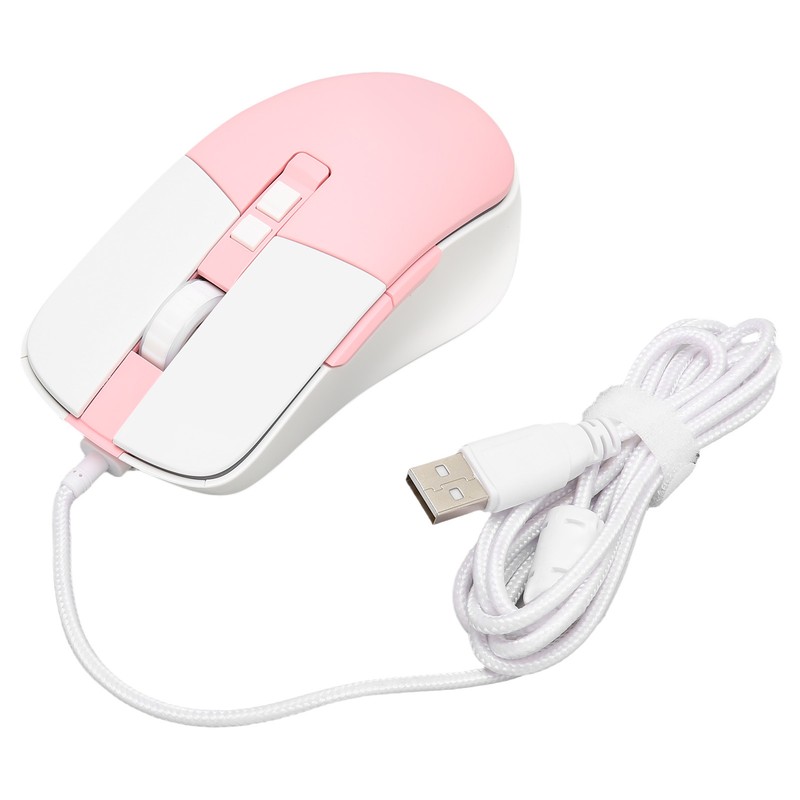 Wired Mouse Ergonomic Streamlined Cool RGB Optical Sensor Gaming Mechanical