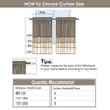 Gwine Brown Blackout Curtains 30 Inch Length, Short Kitchen Curtains