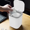 Dynko 2-pack Plastic Desktop Garbage Bin, Mini Trash Can (White)