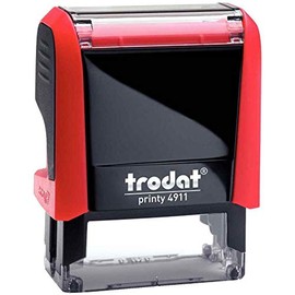 Automatic Stamp with Text GESCANNT - Trodat Printy 4911 Ink Red - Last Generation
