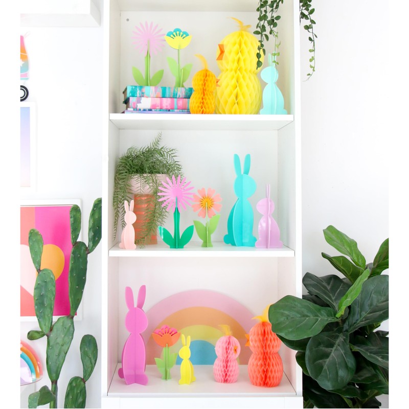 C.R. Gibson Kailo Chic Acrylic Bunny Spring and Easter Decorations,