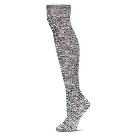 MeMoi Overcast Marled Rib Over the Knee Socks Dark Sapphire 9-11
