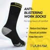 TUUHAW Work Socks Men's 39-42 Work Socks Men 39-42 Black