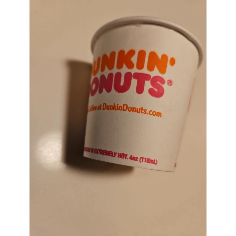 Dunkin' Donuts ONE Dunkin Donuts 4OZ White Paper Store Coffee