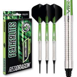 RED DRAGON Featherlite 15g Soft Tip with Dart Flights and Dart Shafts