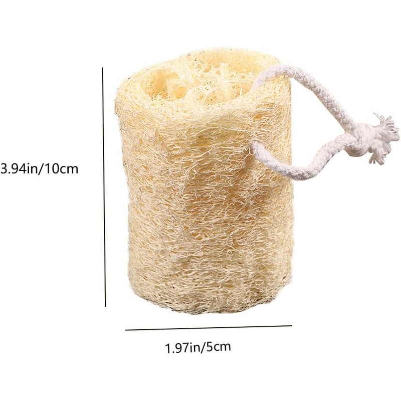 Esponja de Lufa Natural, 4 unidades Estropajo para Cuerpo, Esponja