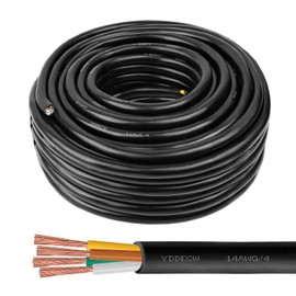 14/4 Mini Split Wire 150FT - YDDECW Weatherproof 14 AWG 4 Conductor Control Cable Pure Copper Heavy Duty for Mini Split Air Conditioner & Heat Pump, HVAC, Speaker Systems