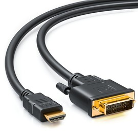 deleyCON 10 m HDMI to DVI Cable DVI-D DVI-I High Speed 3D Ready Adapter Cable 1080p Full HD HDTV 3D Projector Laptop Monitor TV - Black