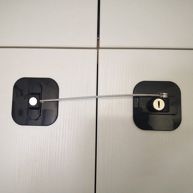 YEYA Upgraded Child Proof Refrigerator Door Lock, Large Base 2-Pack,