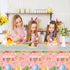 MORAINJAY 3Pcs Easter Tablecloth, 137 * 274cm Easter Table Cloth,