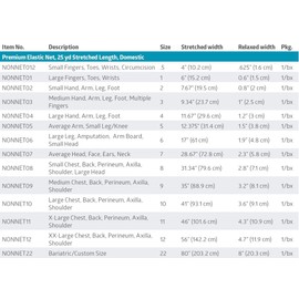 Medline Tubular Elastic Dressing Net, Stretch, Size 5, 12" x 25 yd