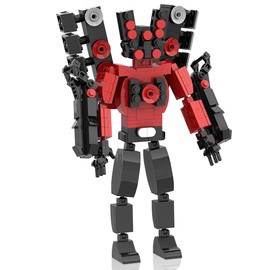 Skibidi Toilet Building Blocks, Skibidi Building Blocks Toilet Set 3D Toilet Series Figure Building Blocks Titanium Speakerman Upgraded Skibidi Toilet Toy Building Blocks Set for Children Boys or