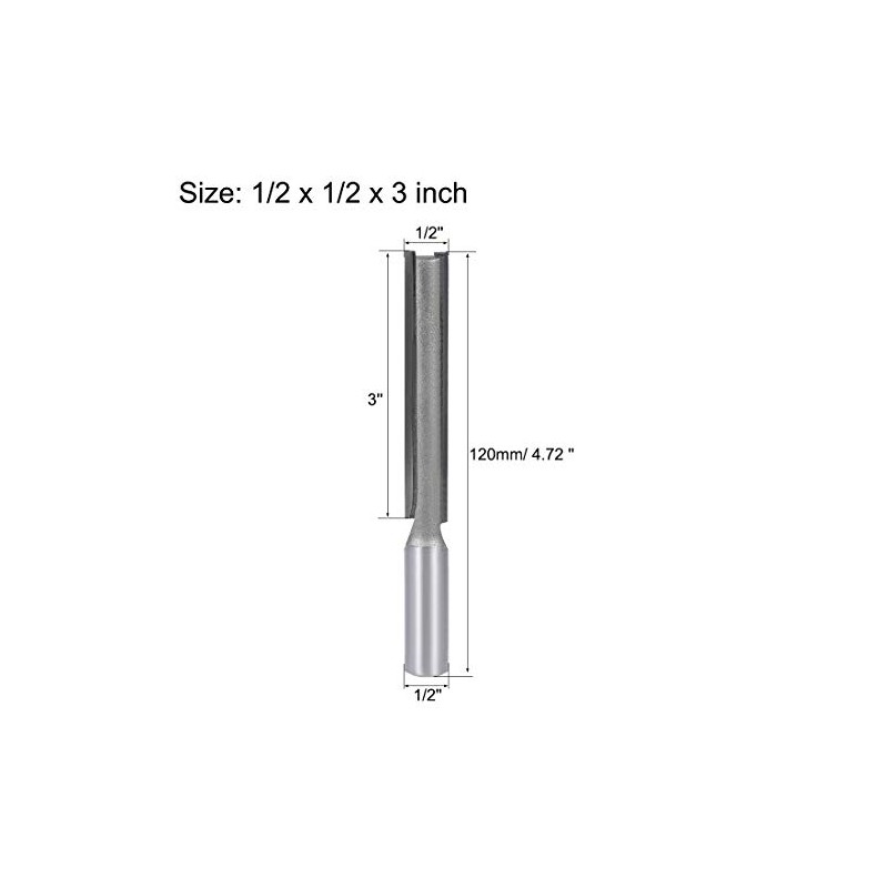 sourcing map Router Bit 1/2 Shank 1/2 inch Cutting Dia.
