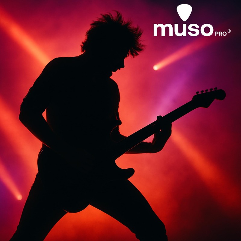 Muso Pro Guitar Picks Holder with 15 Picks, Plectrum for