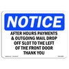 OSHA Notice Sign - After Hours Payment & Outgoing Mail
