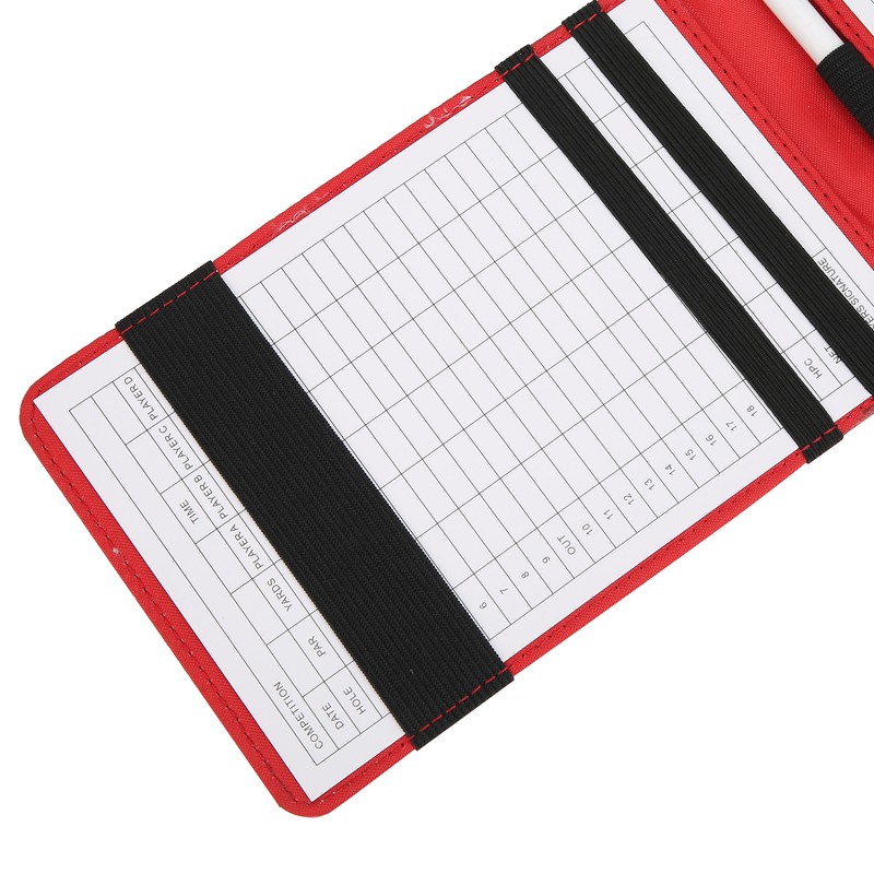 Golf Scorecard Holder PU Leather Scoring Book Golf Score Card