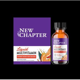 New Chapter Liquid Multivitamin for Kids, Teens, Adult Women & Men| Cellular Energy, Hair, Skin & Nails + Digestive Health (Available in 2 Flavors: Orange Mango & Mixed berry):_1 Ounce-8 Count-Orange Mango