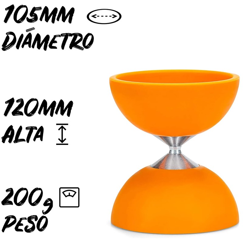 Diabolo Freizeitsport Juggling Set Basic (Orange) - Diabolo with Aluminium