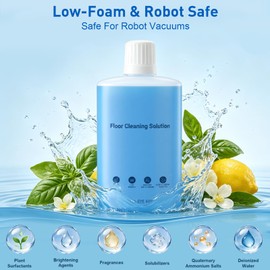 2-Pack Floor Cleaning Solution Compatible with Roborock Saros S8 S7 Q Revo Q Series Floor Cleaner for Hardwood, for Robot & Wet Dry Vacuums Mopping 2L, 33.8 Fl. OZ Original Flavor