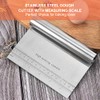 Dual Scale 430 Stainless Steel Dough Scraper for Chopping, Scraping,