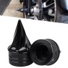 Unbranded Black Twisted Front Axle Cap Nut Covers For Harley