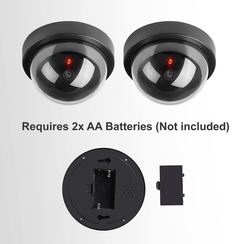 SENTRY 2x Imitation Dummy Dome CCTV Cameras Fake Realistic Outdoor