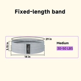 Resistance Bands, Fabric Workout Bands for Women & Men, Cloth Booty Resistance Loop Bands, Thick Squat Bands for Home Fitness, Gym, Yoga, Pilates for Butt Legs Thigh Hip Glute Excersing (Grey)