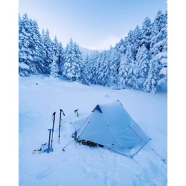 3F UL GEAR lanshan 2 Tent 2 Person Oudoor Ultralight Camping Tent 3 Season Professional 15D Silnylon Rodless Tent 4 Season